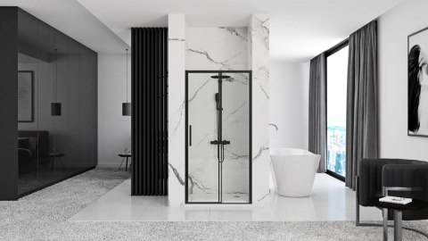 Shower Door Rapid Slide Black 140