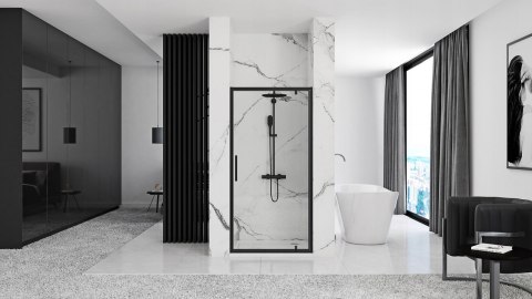 Shower Door Rapid Swing Black 70