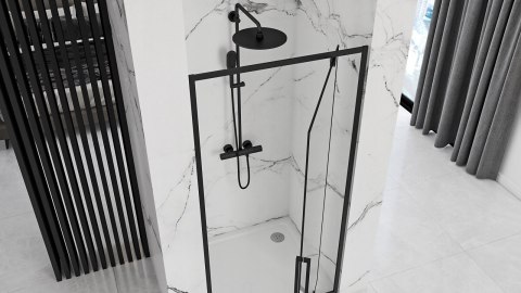 Shower Door Rapid Swing Black 70