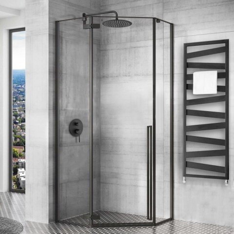 Shower Enclosure Diamond Black 100x100