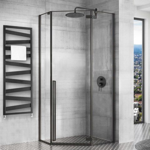 Shower Enclosure Diamond Black 80x80