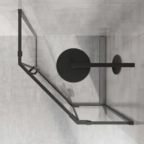 Shower Enclosure Diamond Black 80x80