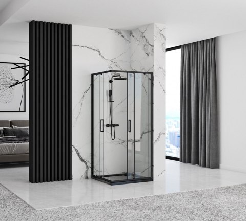 Shower Enclosure Punto Black 80x100