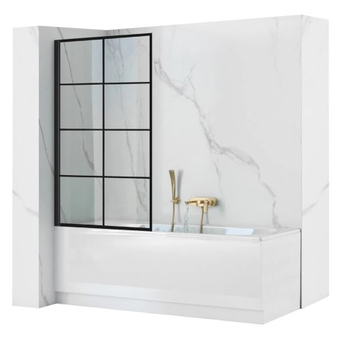 Bath Screen Lagos-1 Fix Black 80 Bath Screen Lagos-1 Fix Black 80