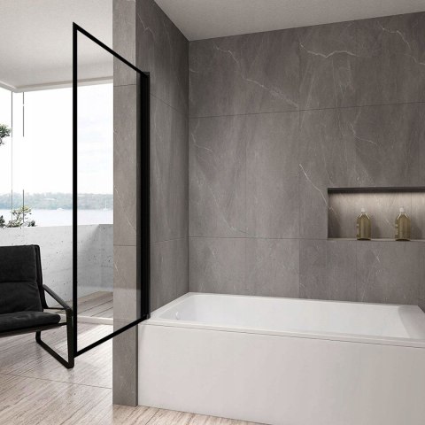 Bath Screen Lagos Movable Black 70 Bath Screen Lagos Movable Black 70
