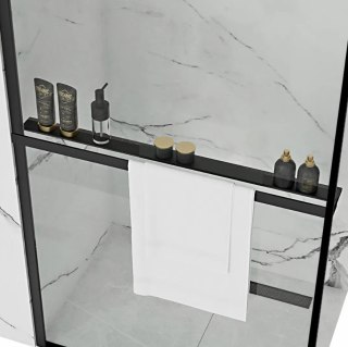 Shower Enclosure Towel Rack Shelf EVO BLACK