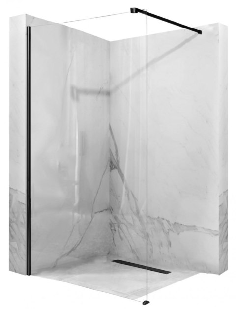Shower Wall Aero Black 80