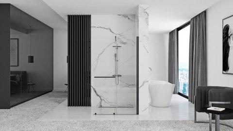 Shower Wall Cortis Black 120