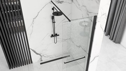 Shower Wall Cortis Black 120