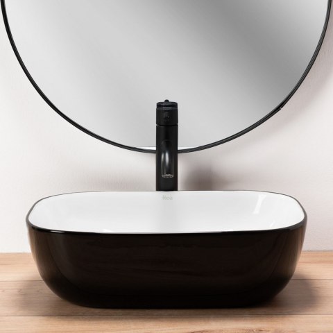 Countertop Basin Rea Belinda Black/White Countertop Basin Rea Belinda Black/White