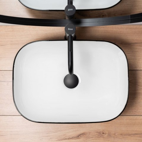 Countertop Basin Rea Belinda Black/White Countertop Basin Rea Belinda Black/White