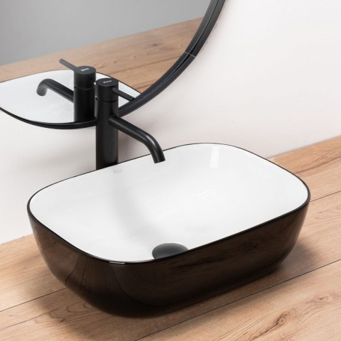Countertop Basin Rea Belinda Black/White Countertop Basin Rea Belinda Black/White