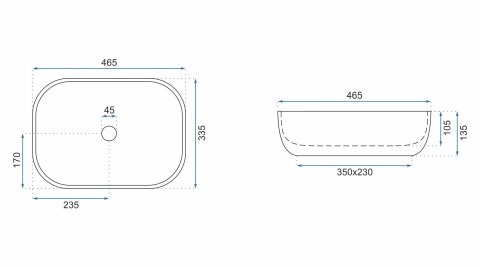 Countertop Basin Rea Livia Grey Matt Countertop Basin Rea Livia Grey Matt