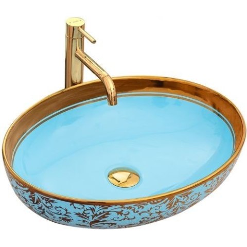 Countertop Basin Rea Margot Blue/Gold Countertop Basin Rea Margot Blue/Gold