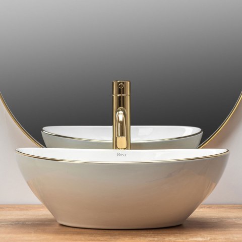 Countertop Basin Rea Sofia Gold Edge Countertop Basin Rea Sofia Gold Edge