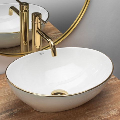 Countertop Basin Rea Sofia Gold Edge Countertop Basin Rea Sofia Gold Edge