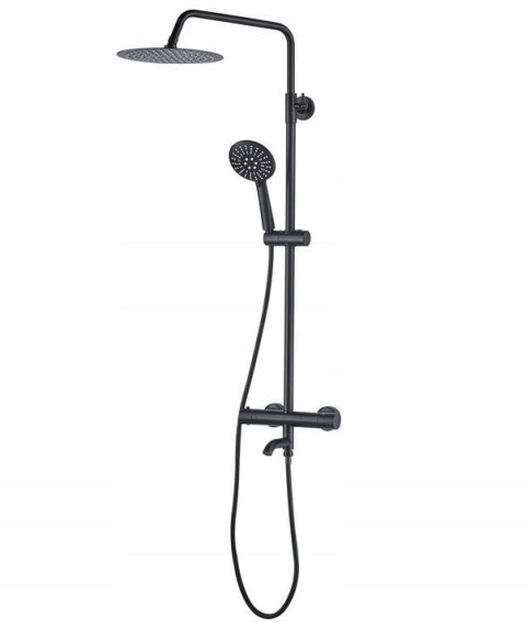 Thermostatic Shower Set REA Lungo Black Thermostatic Shower Set REA Lungo Black