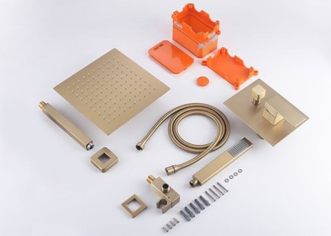 Concealed Shower Set BENTO Gold + BOX