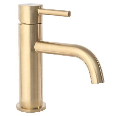 Basin Tap Lungo Brushed Gold Low Basin Tap Lungo Brushed Gold Low