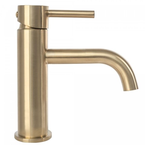 Basin Tap Lungo Brushed Gold Low Basin Tap Lungo Brushed Gold Low