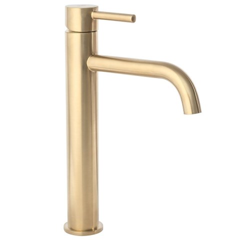 Basin Tap Lungo Brushed Gold High