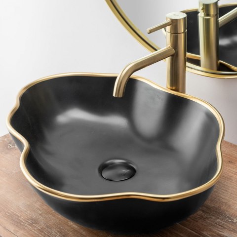 Basin Tap Lungo Brushed Gold High