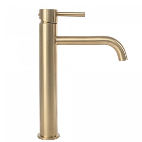 Basin Tap Lungo Brushed Gold High