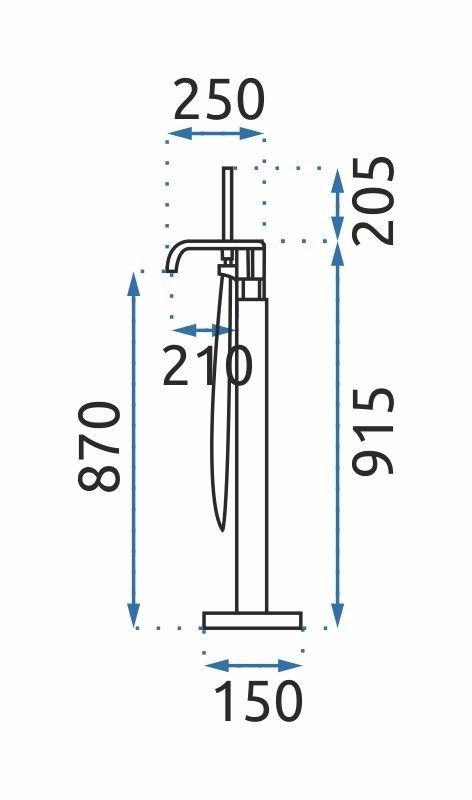 Bath Tap Floor-mounted Carat Black