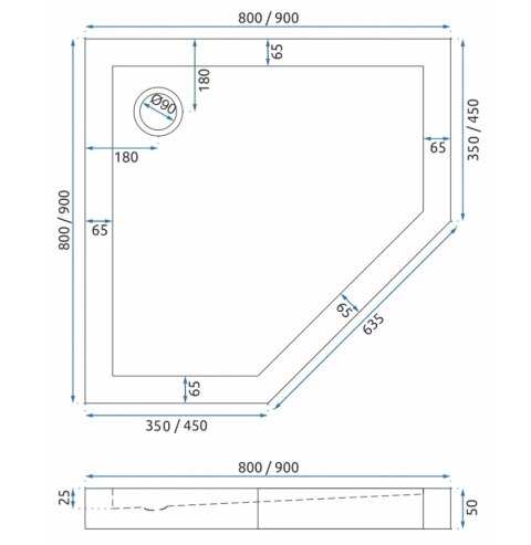BRODZIK DIAMOND WHITE 90x90x5cm BRODZIK DIAMOND WHITE 90x90x5cm