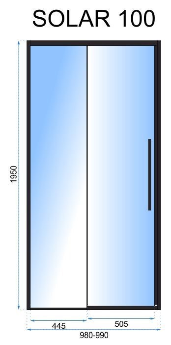 Shower Door Solar Gold 100