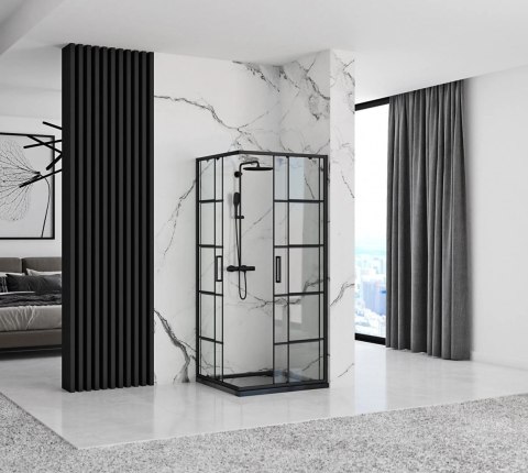 Shower Enclosure Concept Black 80x80