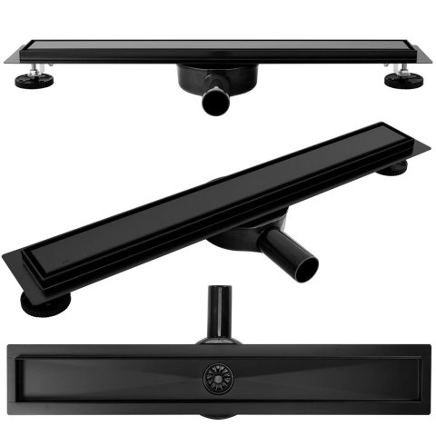 Linear Drain REA PURE NEO PRO Black 50