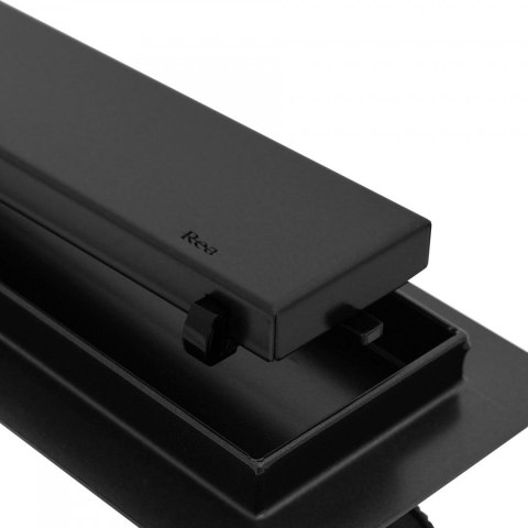 Linear Drain REA PURE NEO PRO Black 50
