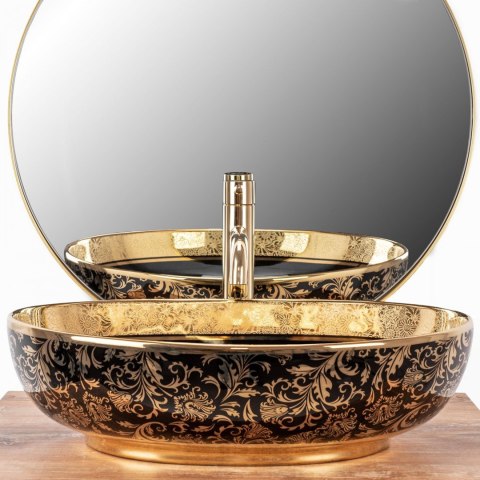 Countertop Basin Rea Margot Black/Gold Countertop Basin Rea Margot Black/Gold