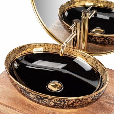 Countertop Basin Rea Margot Black/Gold Countertop Basin Rea Margot Black/Gold