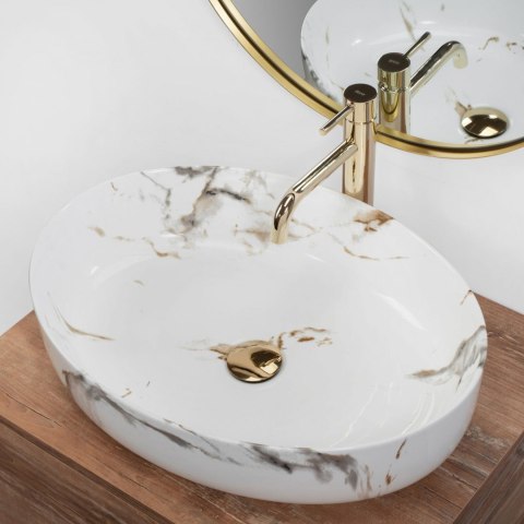 Countertop Basin Rea Queen Carrara Shiny Countertop Basin Rea Queen Carrara Shiny
