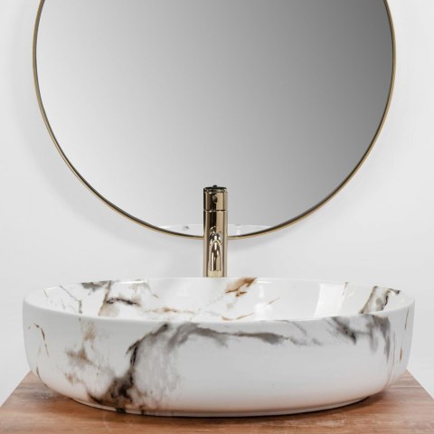 Countertop Basin Rea Queen Carrara Shiny Countertop Basin Rea Queen Carrara Shiny