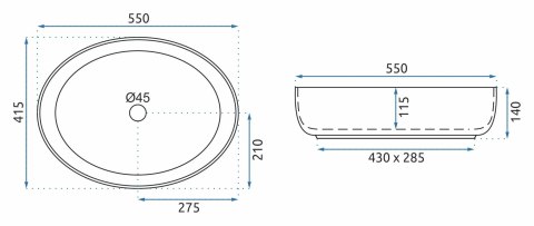 Countertop Basin Rea Queen Countertop Basin Rea Queen