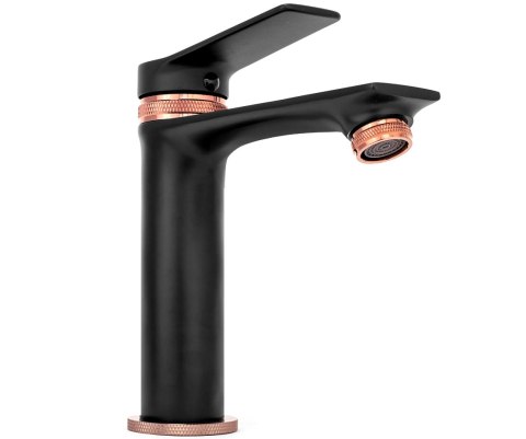 Basin Tap JS-634901RGB Viral Black/Rose Gold Low
