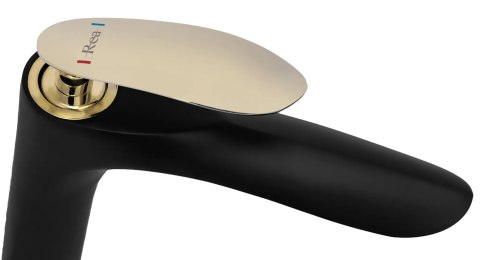 Basin Tap Orbit Black/Gold Low Basin Tap Orbit Black/Gold Low