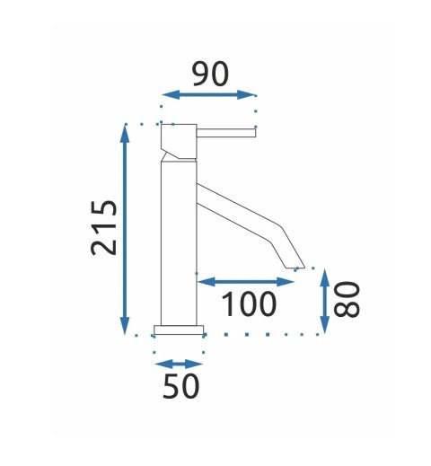 Basin Tap Level Black Low