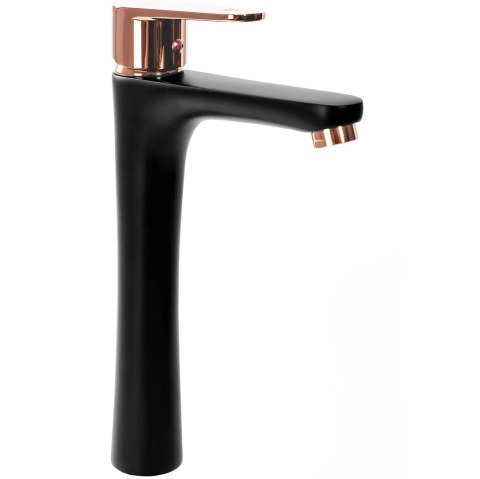 Basin Tap Mild Black/Rose Gold High