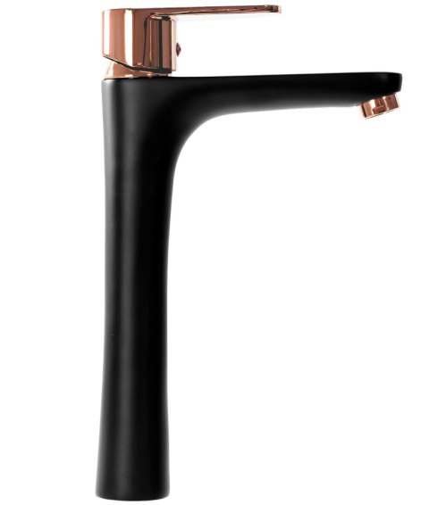 Basin Tap Mild Black/Rose Gold High