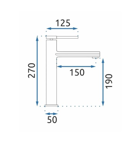 Basin Tap Oval Chrome High