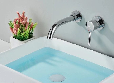 Basin Wall-Mounted Tap Lungo Long Chrome + BOX