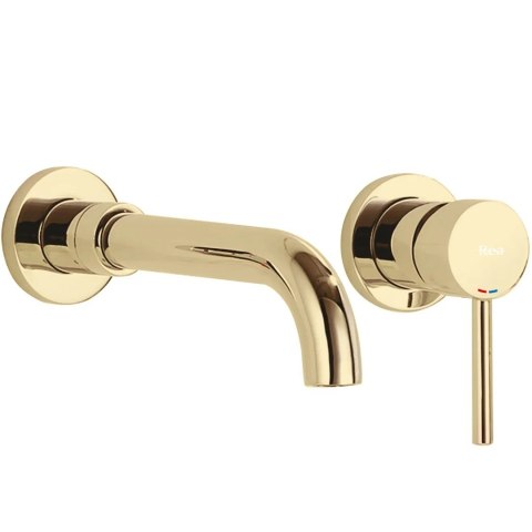 Basin Wall-Mounted Tap Lungo Long Gold + BOX Basin Wall-Mounted Tap Lungo Long Gold + BOX