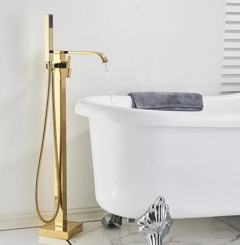 Bath Tap Floor-mounted Carat Gold