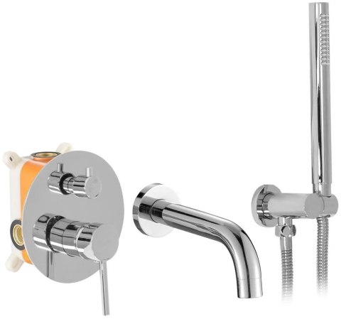 Bath Mixer Concealed Lungo Chrome + BOX Bath Mixer Concealed Lungo Chrome + BOX