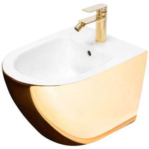 Wall-Hung Bidet Carlo Mini Gold White
