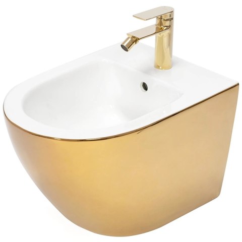 Wall-Hung Bidet Carlo Mini Gold White
